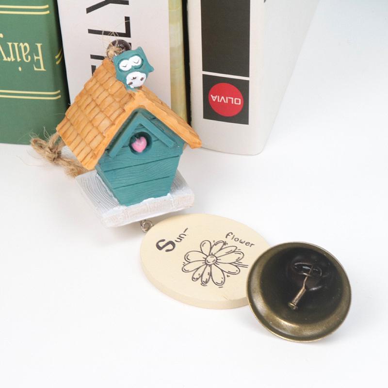 1pc Cute Resin Wind Chimes Hanging Creative Cartoon Birds Automobile Accessories Resin Crafts