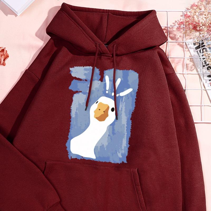 Graffiti-Art Confused Duck Printed Men Hoodie Fashion Big Size Hoody