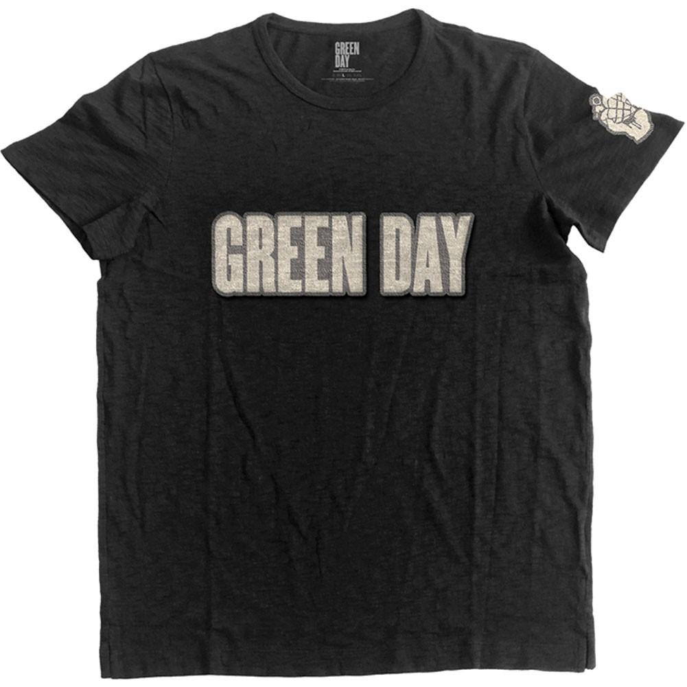 Men s Green Day Logo Grenade Vintage T-shirt X-Large Black S