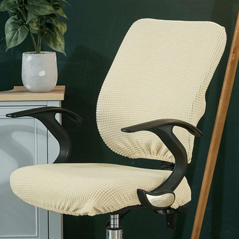 2PCS/Set Seat Cover Dust-Proof Backrest Cover Universal Rotating Chair Removable Elastic Office Chair Cover Split