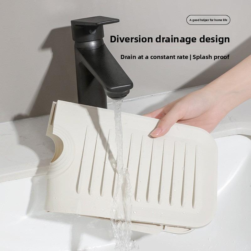 Silicone Drain Pad, Faucet Drain Pad, Kitchen Countertop Sink Drain and Splash-proof Wonder