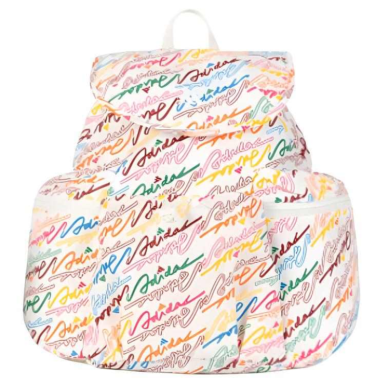 Adidas Minimalist Large Capacity Colorful Graffiti Fabric Backpack Medium Unisex Backpack KS0291 Multicolor
