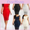 Elegant Lace Short Sleeve V Neck Bodycon Dress For Summer Evening Wear