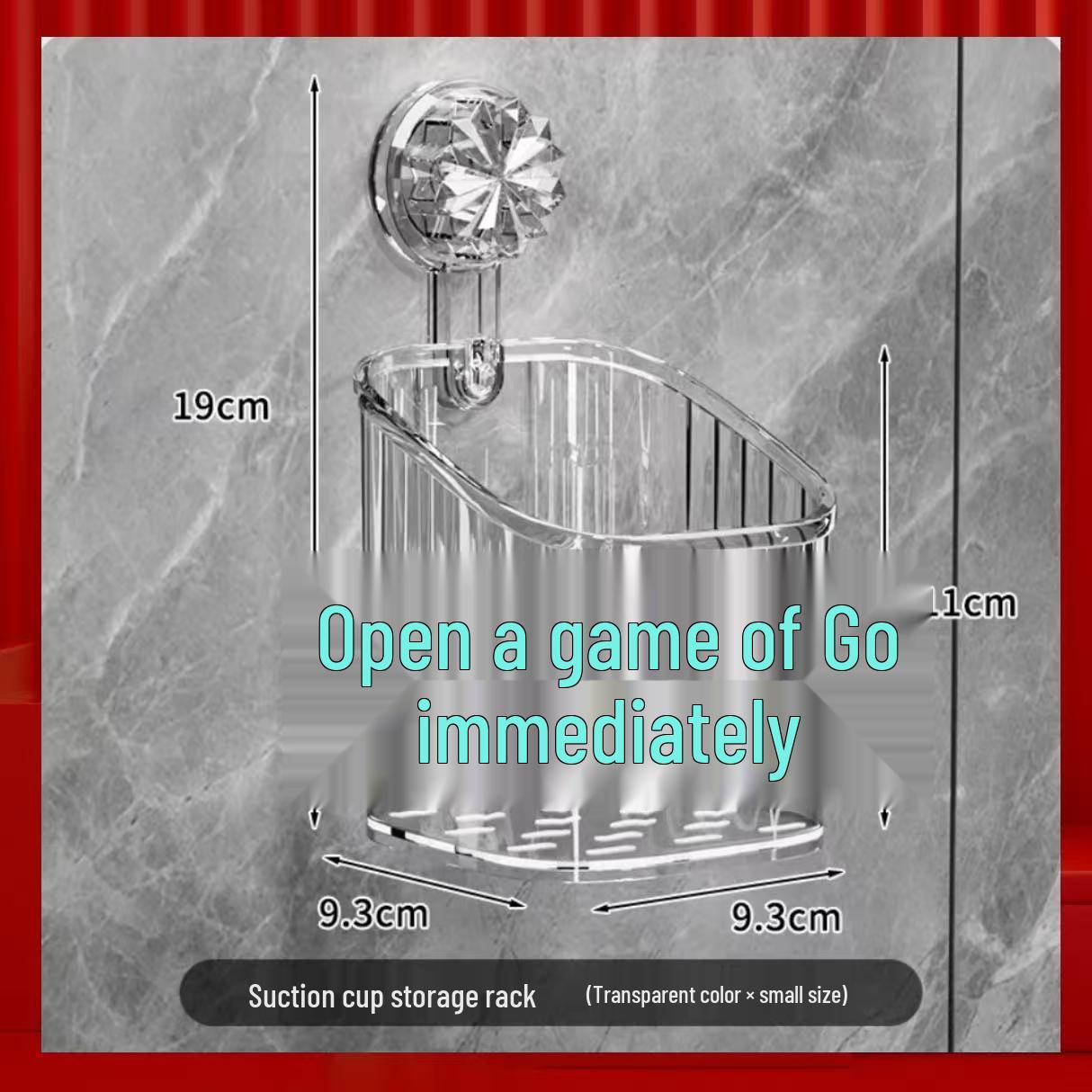 Suction Cup Wall Mounted Bathroom Storage Rack