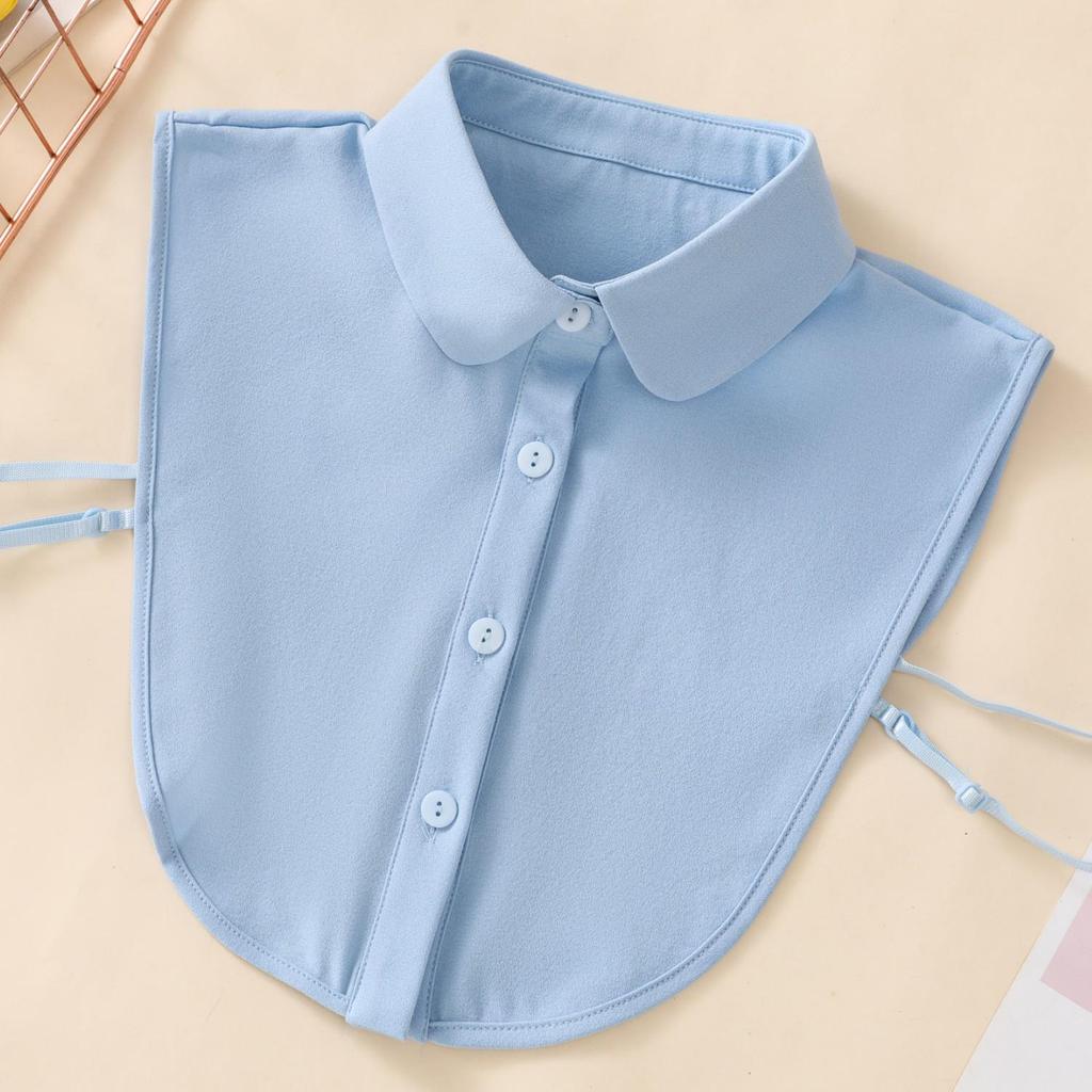Women's Chiffon Half-Shirt Decorative Collar for Professional or Casual Wear