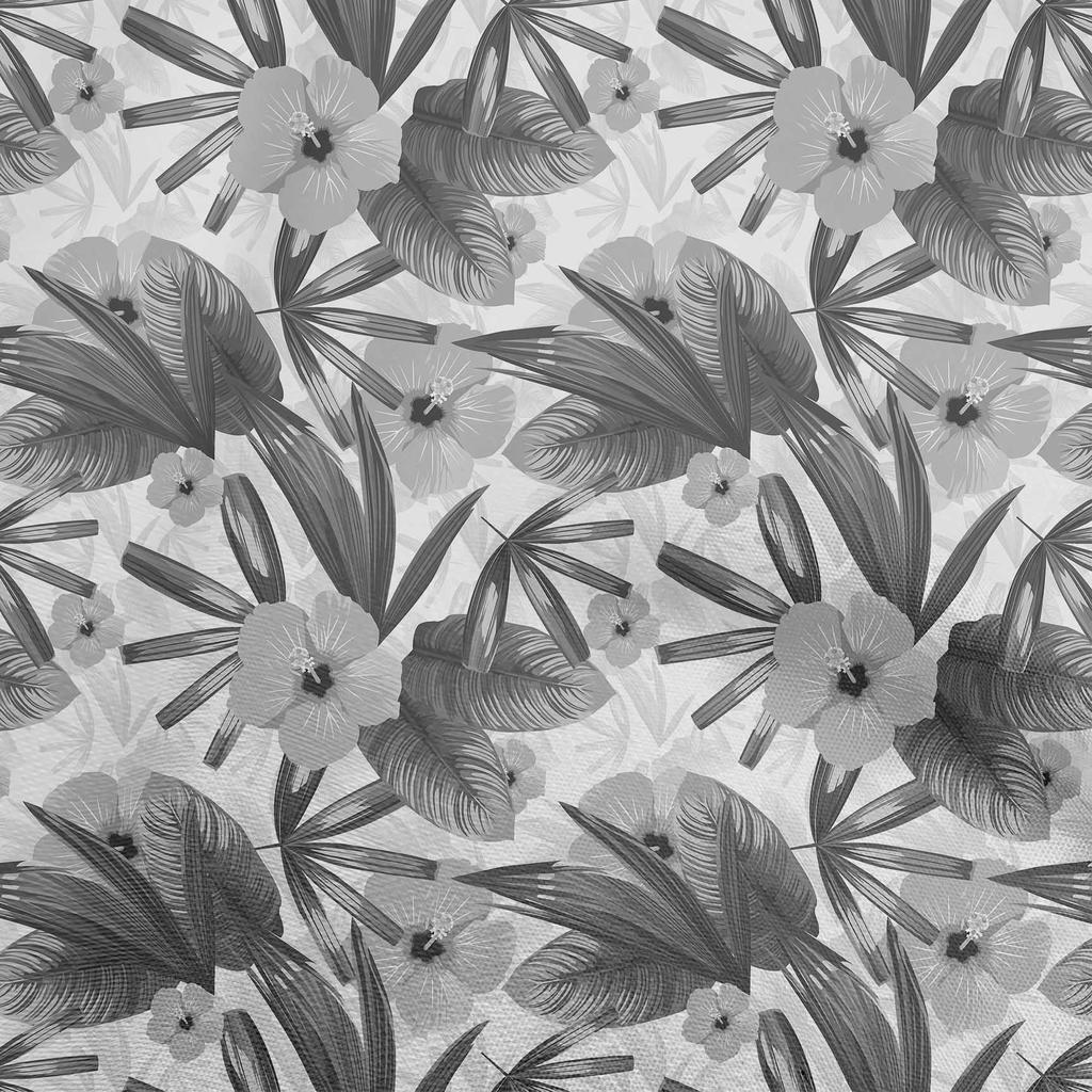 oneOone Cotton Flex Dark Blue Fabric Tropical Floral Dress Material Fabric Print Fabric By The Yard 40 Inch