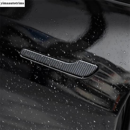 Car Outer Door Handle Decoration Cover Trim ABS Black / Stainless Steel Accessories Exterior For Tesla Model 3 Model Y  2024