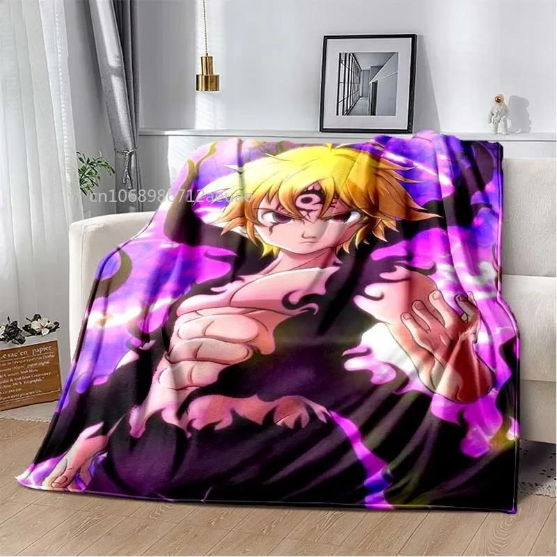 Thicken Blanket Anime The Seven Deadly Sins Printed Flannel Blankets for Beds Sofas Warm Bed Sheet Soft Blanket
