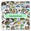 60 Cartoon Fishing Stickers for Journals, Computers, Guitars, Suitcases, and Fishing Boxes