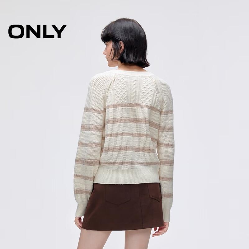 ONLY Women's Retro French Striped Raglan Knit Sweater