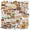 10/30/60PCS Vintage Brown Sticker Aesthetic PVC Laptop Sketchbook Stationery Decoraction Scrapbooking School Supplies