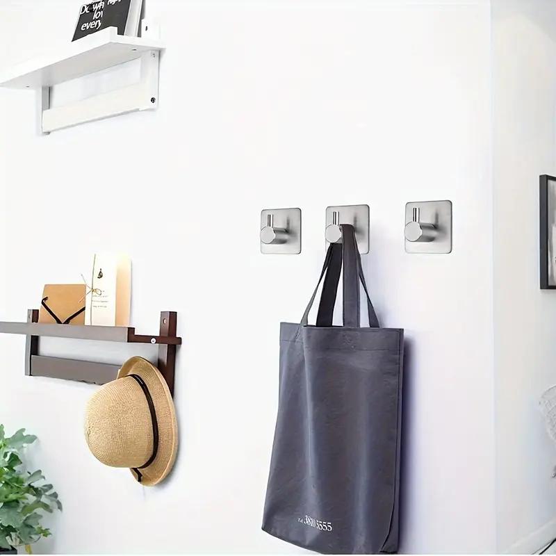 7/6pcs Wall Mounted Heavy-duty Wall Hook, Waterproof Stainless Steel Hook, Suitable for Hanging Towel Racks and Bathrooms