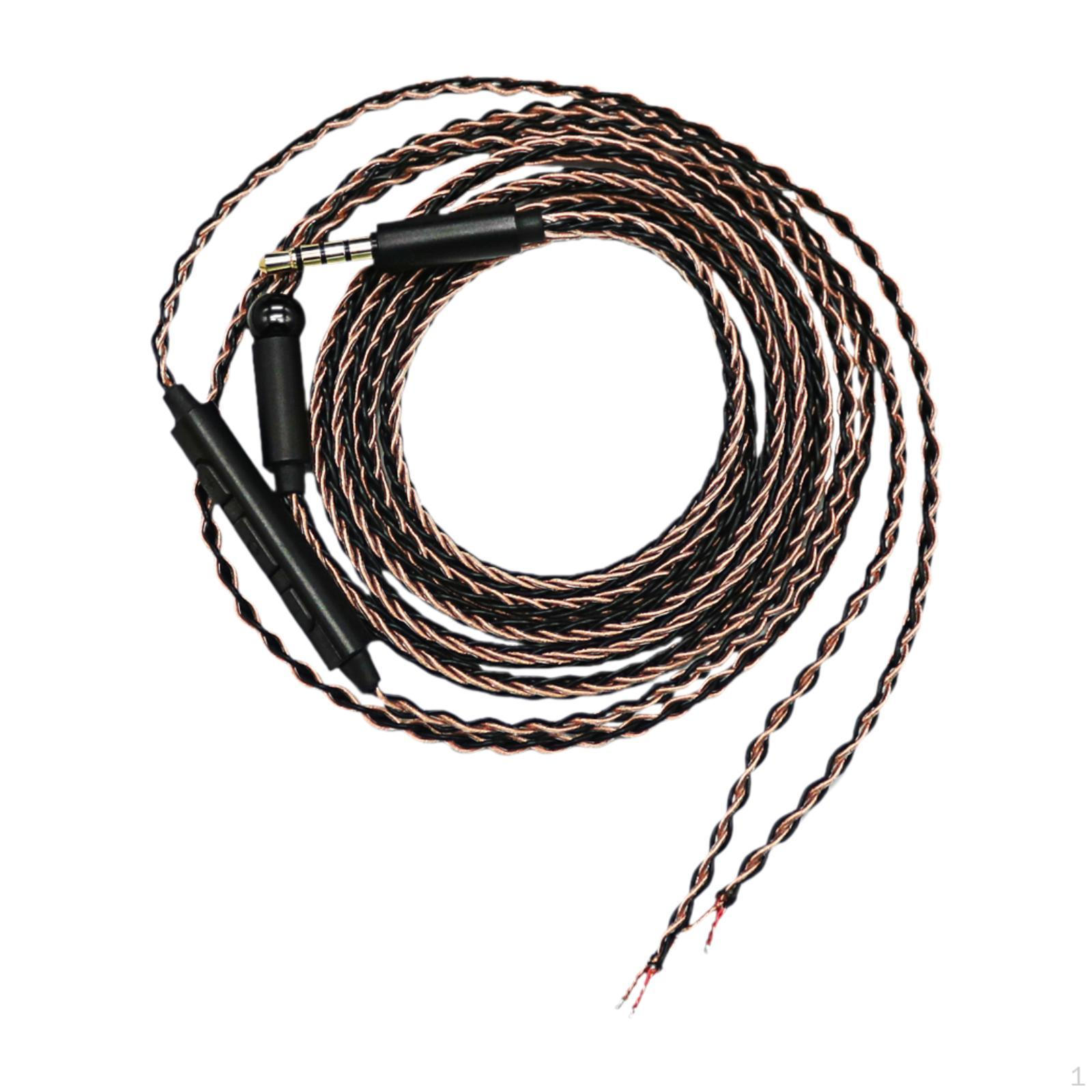 

3.5mm Earphones Cable Accessories Portable Replacement DIY Upgrade Wire, 120cm Earbuds
