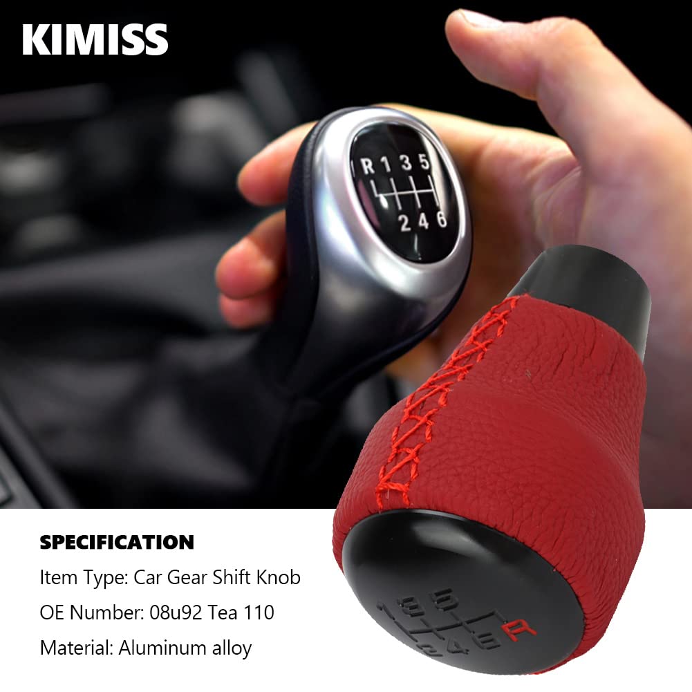 KIMISS Leather Shift Knob 6 Speed Gear Shift Knob 08u92 Tea 110 Stick Ball