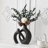 2 Pcs/Set Hollow Modern Plastic Vase for Pampas Grass Nordic Boho Style Decorative Vase for Wedding Dinner Table Centerpiece