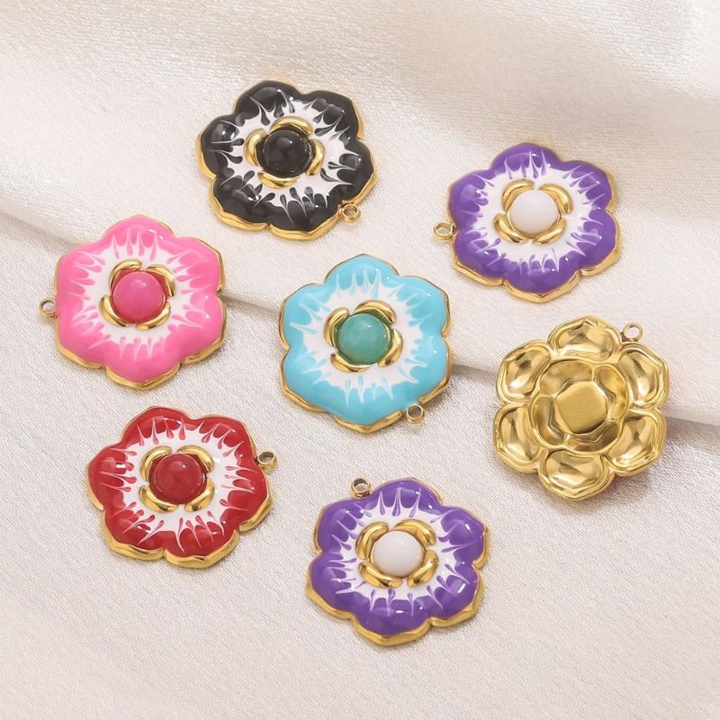 Versatile Floral Design Jewelry Charm For Crafting Unique Necklaces Bracelets And Earrings