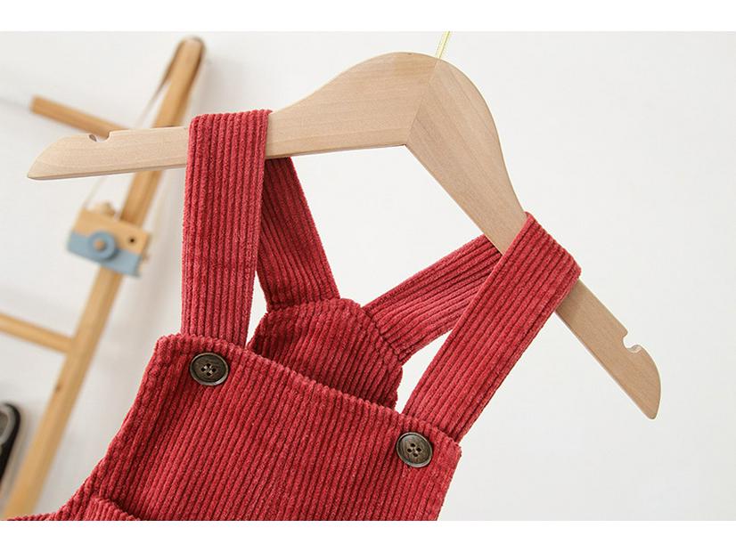 2025 Winter Korean Style Corduroy Overalls for 0-3 Year Olds - Velvet-Lined for Extra Warmth