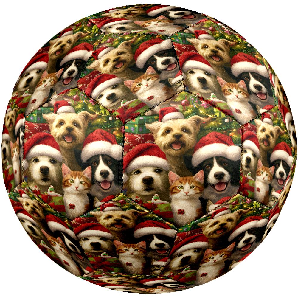 Christmas Dog Theme Size 5 Soccer Ball, Suitable for Both Indoor and Outdoor Matches, a Gift Suitable for Everyone.
