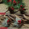 Christmas Ornament Xmas tree Decor Holly Branch Christmas Pine Cone Artificial Pine Needles Artificial Pine Artificial Flower