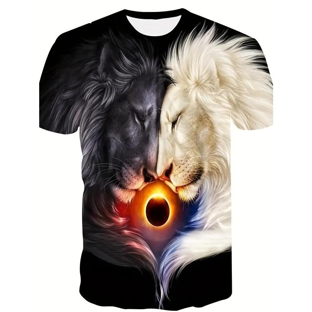 Trendy 3D Lion Print S