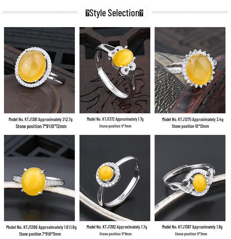 Suport inel unisex din argint sterling 925 pentru incrustații DIY cu turcoaz sau ceară de albine, design ajustabil