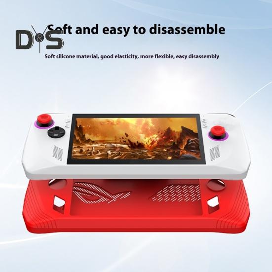 Silicone Game Console Case Protective Sleeve Shockproof Impact Resistant Non-slip Anti Drop Protective Cover for ROG ALLY
