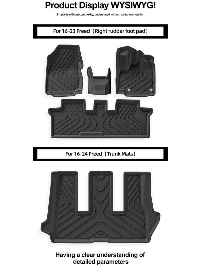 Honda FREED 2016-2024 RHD All-TPE Vehicle-Specific Floor Mats
