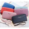 Fashionable Lychee Patterned Multi Slot Mobile Phone Bag with Double Zipper Wallet for Women