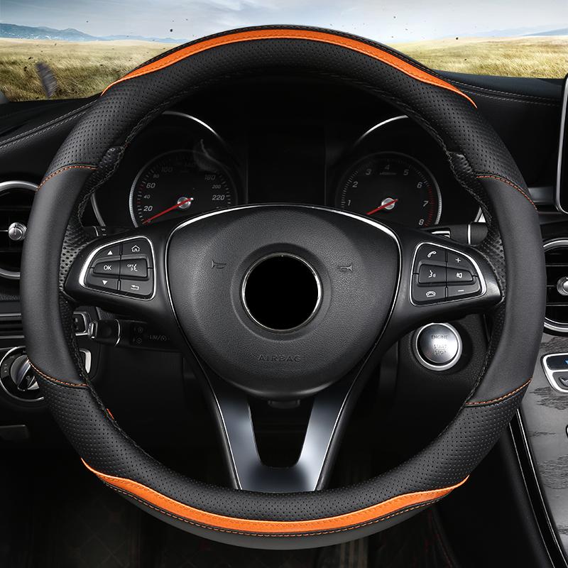 

Автомобильный чехол на руль DERMAY из искусственной кожи для VW Golf Polo Passat Bora Touran UP! Тигуан Джетта Жук Терамонт Авто O shape Orange