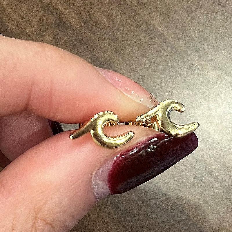 

Одна пара серег, с простой и гладкой поверхностью, включая маленькие серьги-дельфины и мини-серьги с морскими животными Kawasaki золотой