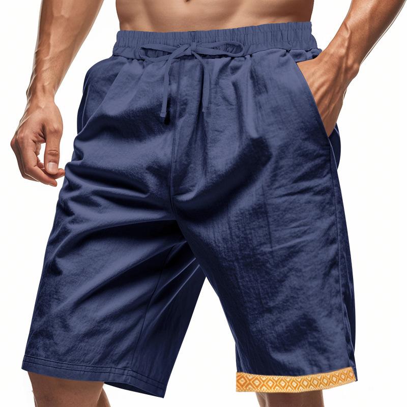 Summer Men's Linen Loose-Fit Breathable Beach Shorts