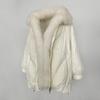 OFTBUY Women's Mid-length 2024 Winter Thickened Warm Coat Removable Fox Fur Collar Loose Wide Version Fur Down Jacket Shawl Commuting