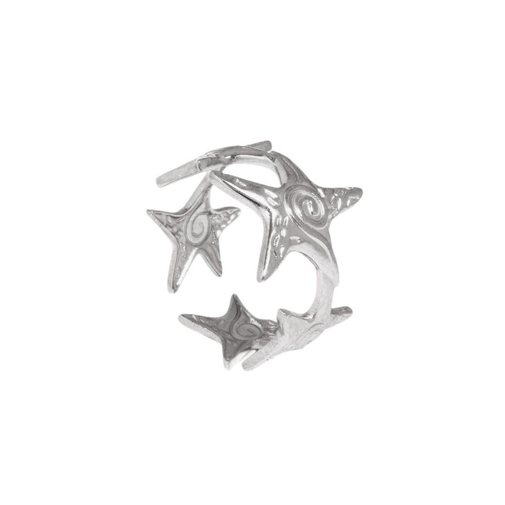 European & American Titanium Steel Ocean Ring Openable Bracelet for Women - High-End Stainless Steel Jewelry