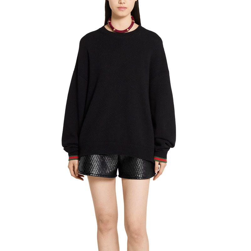 GUCCI SS25 Sweater Women's Black 810341-XKEWI-1152