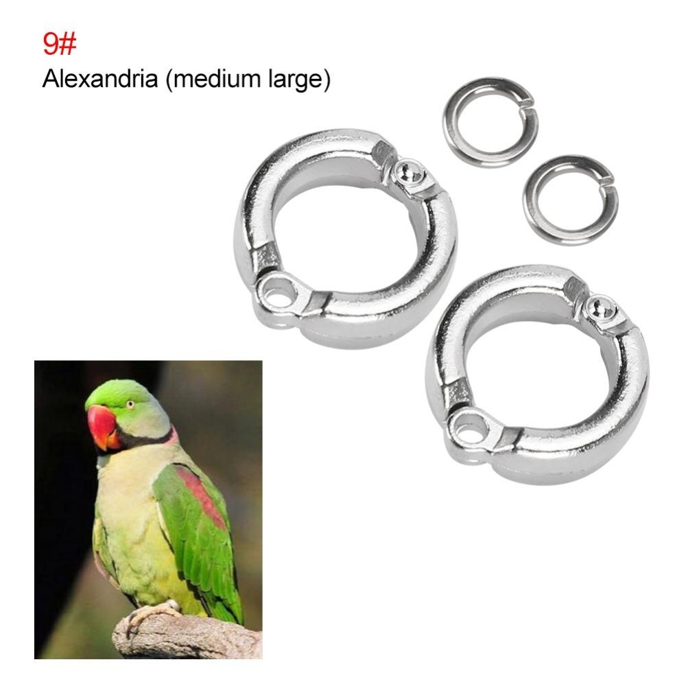 10pcs Metal Material Parrot Foot Rings Opening Clip Design Parrot Leg Bands For Parrot