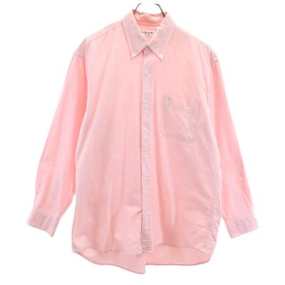 90er Altes Langarm-Button-Down-Hemd L rosa Herren Gebraucht