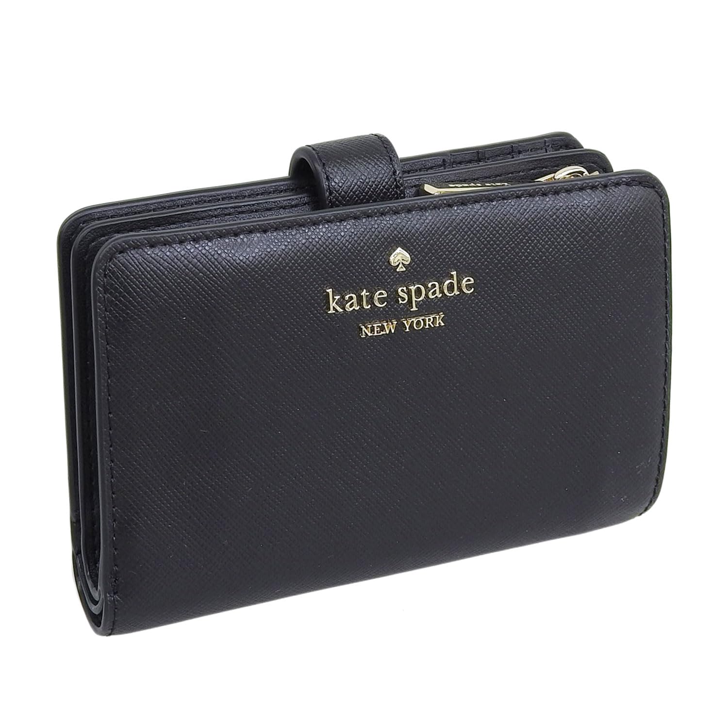 

Wallet Bifold Wallet coin Kate Spade Madison Leather Color Block Medium Compact Bifold Wallet KC580 Outlet [Kate Spade] (with purse) black(001) чорний
