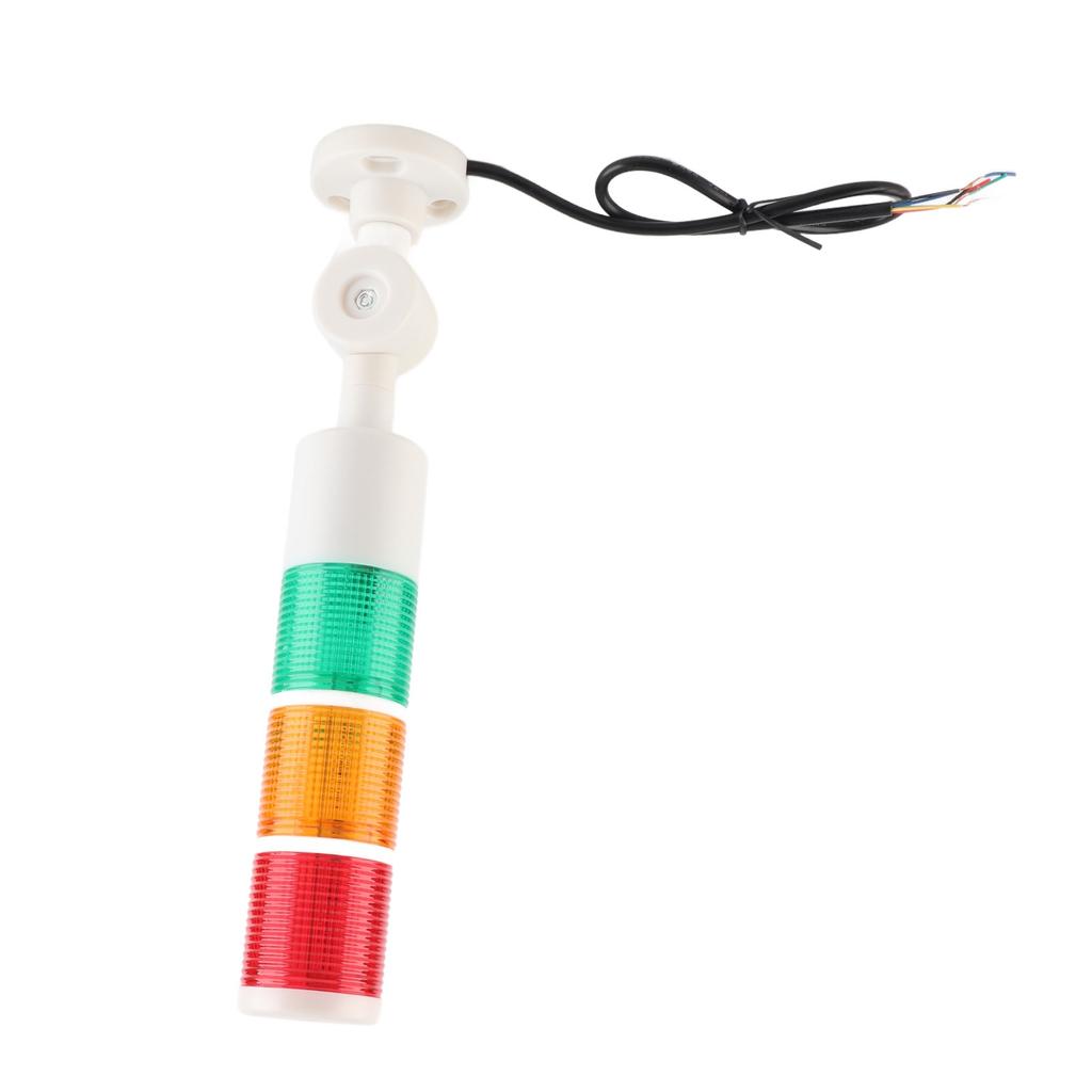 LED Signal Tower Light 3 Tier Red Yellow Green IP54 Foldable Industrial Warning Lamp with Buzzer DC24V