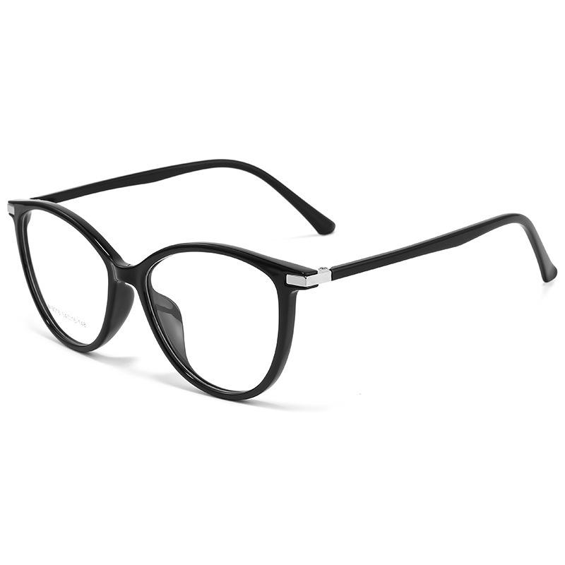 Zhao Ruth Has The Same Cat'S Eye Black Frame Anti-Blue Flat Glasses For Women Without Makeup, And The New Ultra-Light Tr90 Glasses Are Free Shipping.
