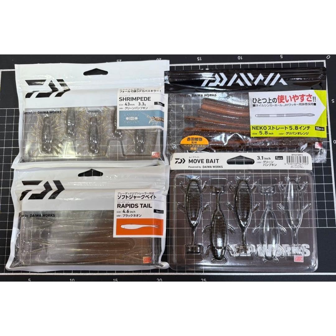 Used [DAIWA] Daiwa Shrimpede, Move Bait, Cat Straight, etc.4-piece set