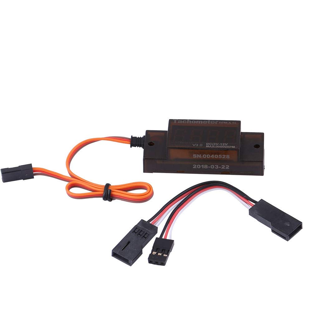 Mini Tachometer, RC Accessory Ignition Tachometer V3.0 Revolution Meter for Petrol Gas Engine
