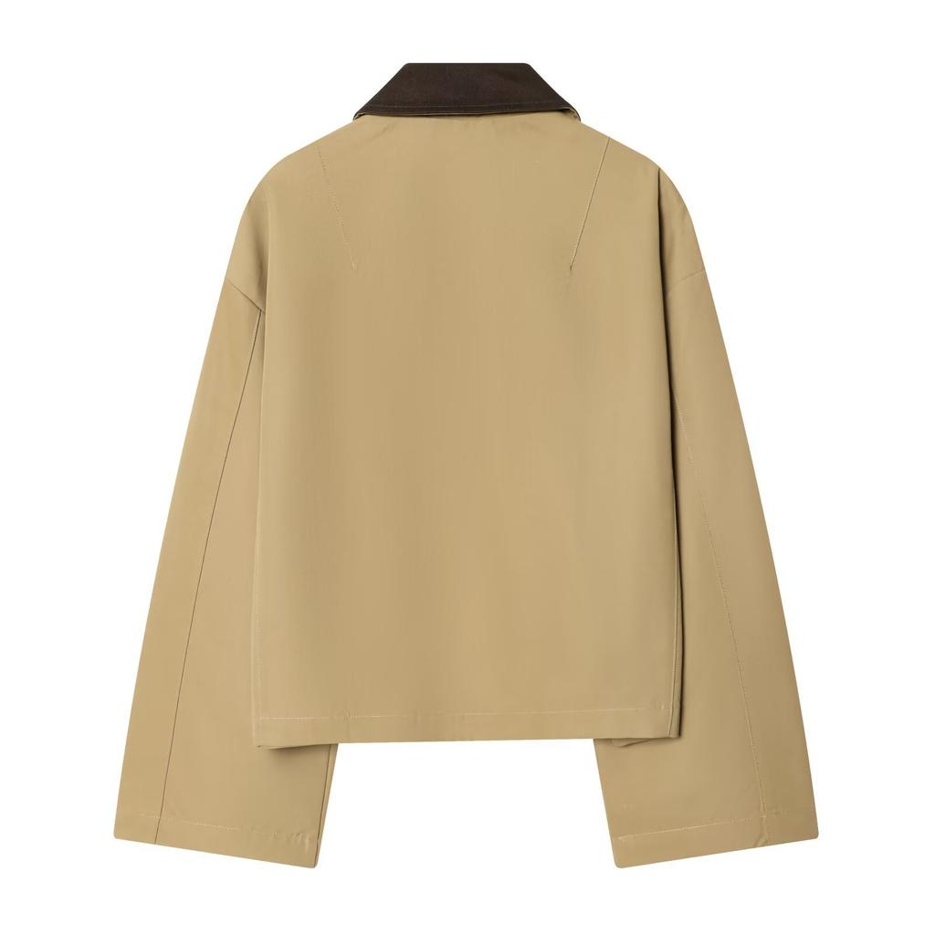 2026 spring new European and American cross-border women's clothing street fashion splicing collar trench coat jacket w016 21205