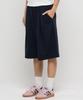 CHAMBROS Point Logo Embossed One-Pleat Sweat Shorts Bermuda Pants [Navy]