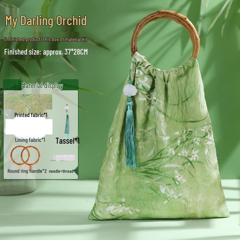 Bamboo Joint Bag DIY Kit: Handmade Chinese-Style Heritage Bag for Team Building and Salon Events