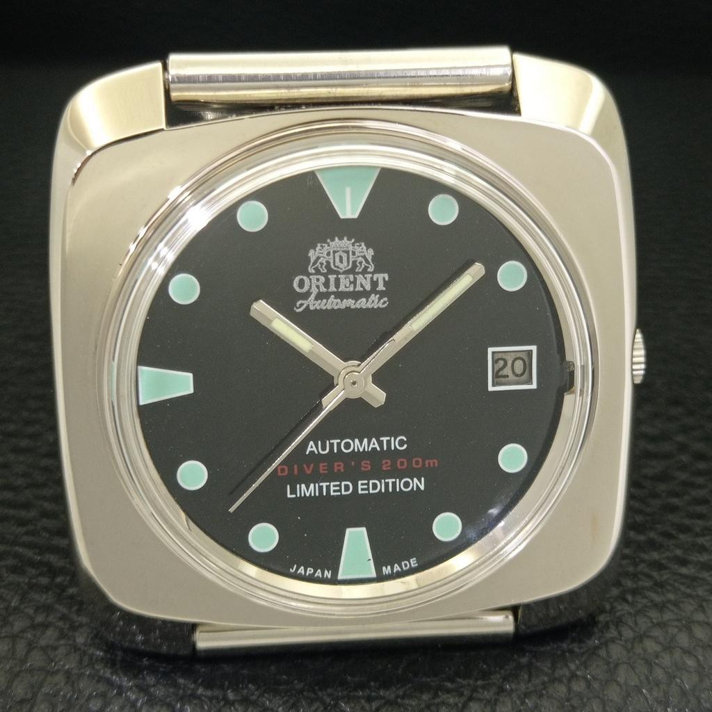 USED ORIENT AUTOMATIC 46943 JAPAN MENS VINTAGE BLACK COLOR DIAL WATCH a702245-5 R123-a702245