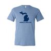 Americas High Five - Michigan Pride Canvas Triblend T Shirt - Blue Triblend
