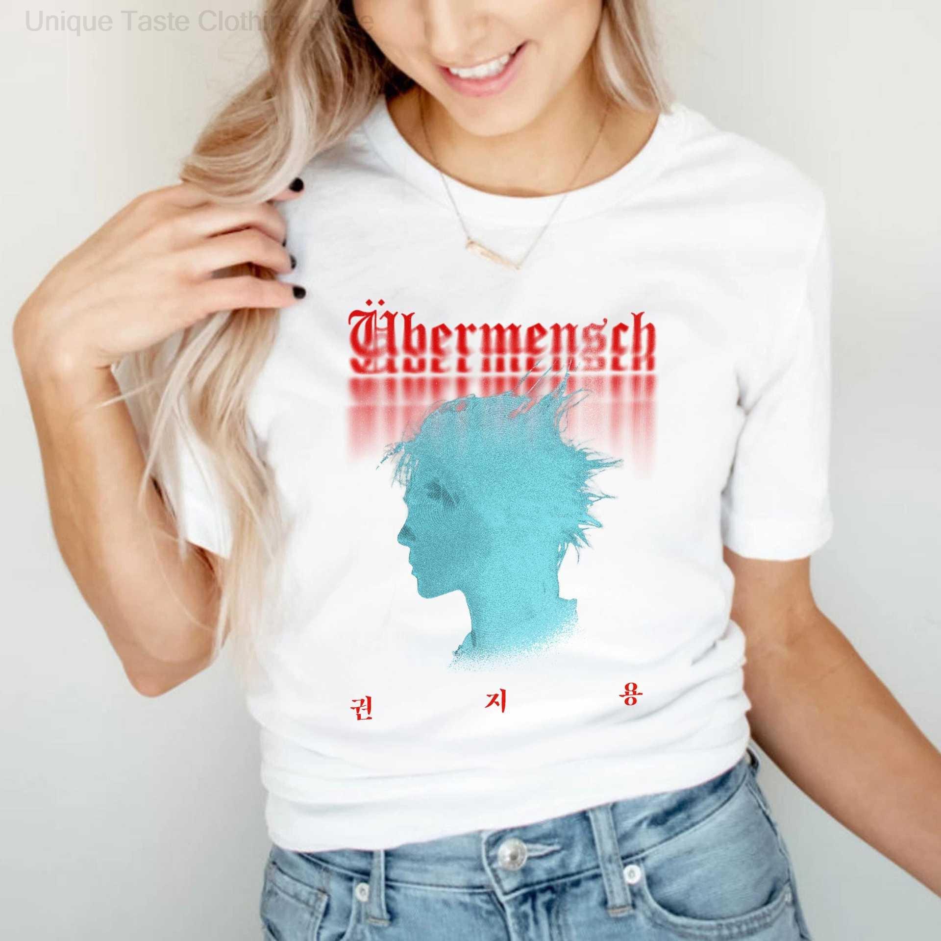 GDragon UberUnisexsch WORLD TOUR T Shirt Kpop Fashion BIGBANG GD Fans Clothes Unisex Women Loose Summer Cotton Short Sleeve Tee Tops S