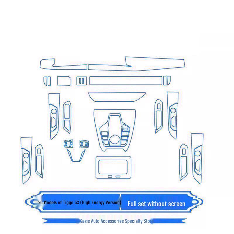 Chery Tiggo 5X (2020-2025) Dashboard Protective Film & Console Sticker