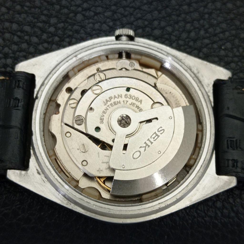 VINTAGE SEIKO 5 AUTOMATIC 6309A JAPAN MENS ARABIC WHITE DIAL WATCH A701540-5 R206b-a701540