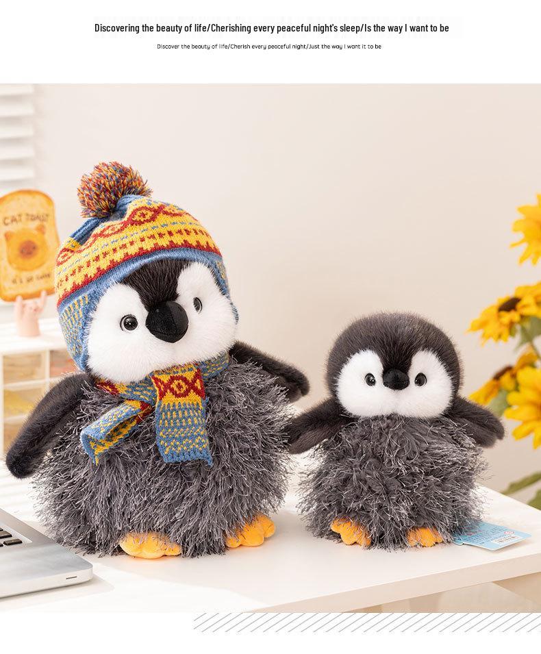 Winter Cute Hooded Penguin Plush Scarf Toy for Girls - Perfect Birthday Gift